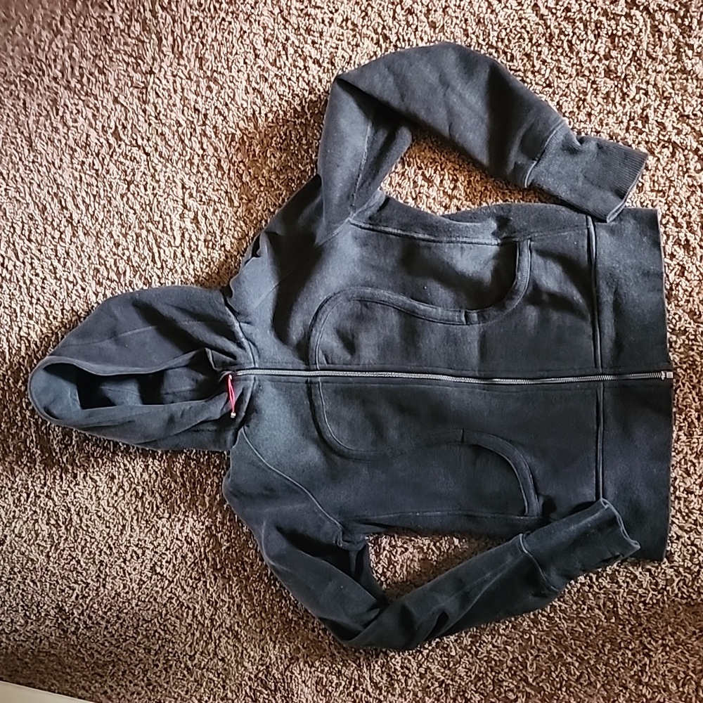Lululemon Root Chakra Scuba Hoodie 10 Grey Red